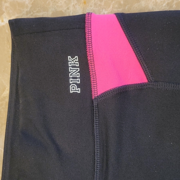 Victoria's Secret Pink black & hot pink leggings, XS - Picture 14 of 16
